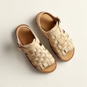 Woven Straps, Gold Buckle, Cushioned Footbed, 37% off